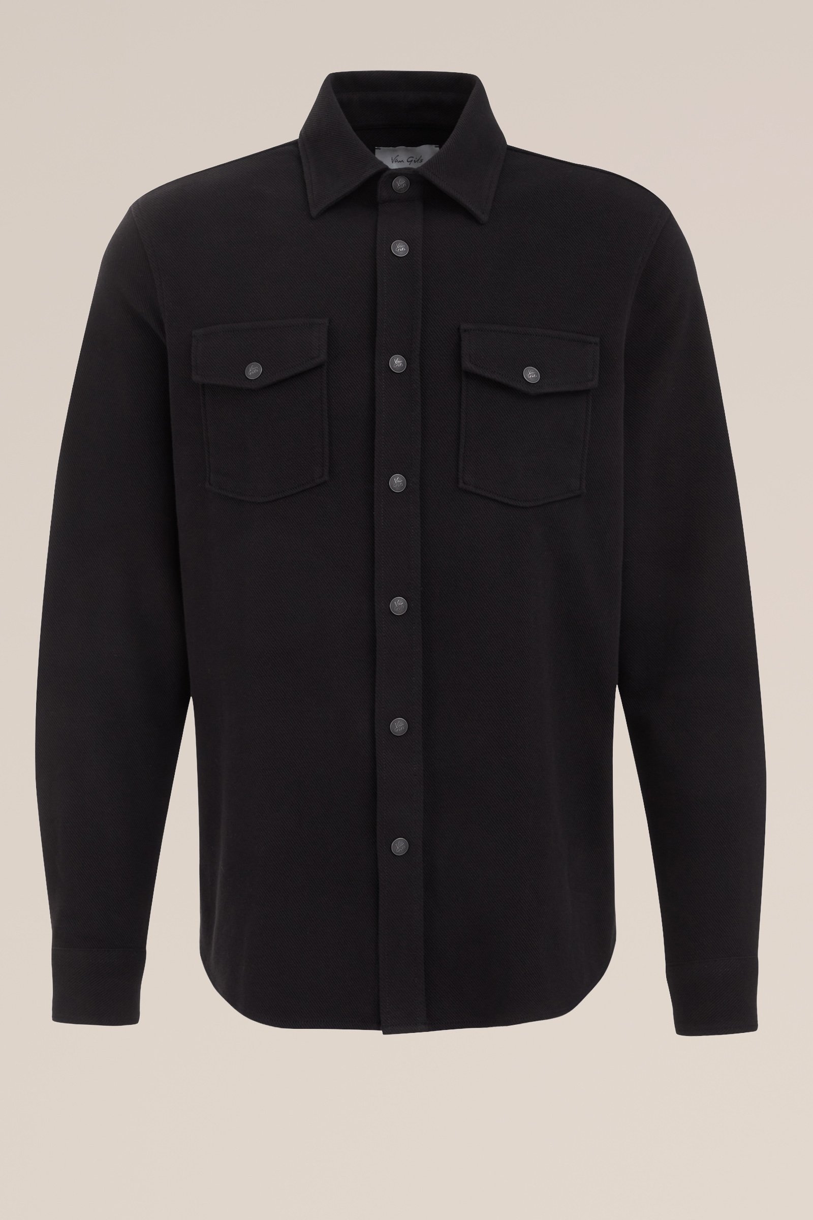 premium overshirt van gebreid materiaal Van Gils Zwart