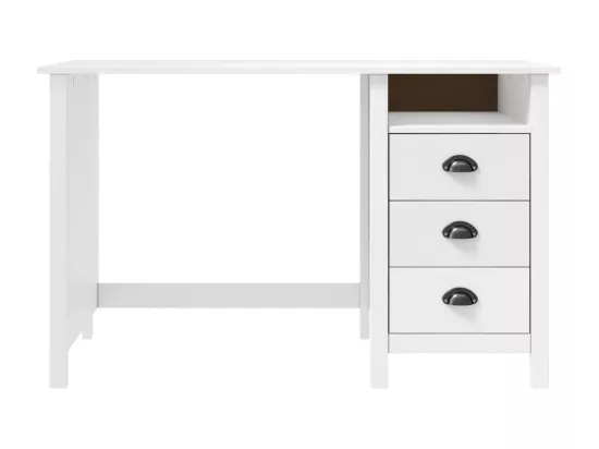 Bureau Hill avec 3 tiroirs 120x50x74 cm Bois pin massif