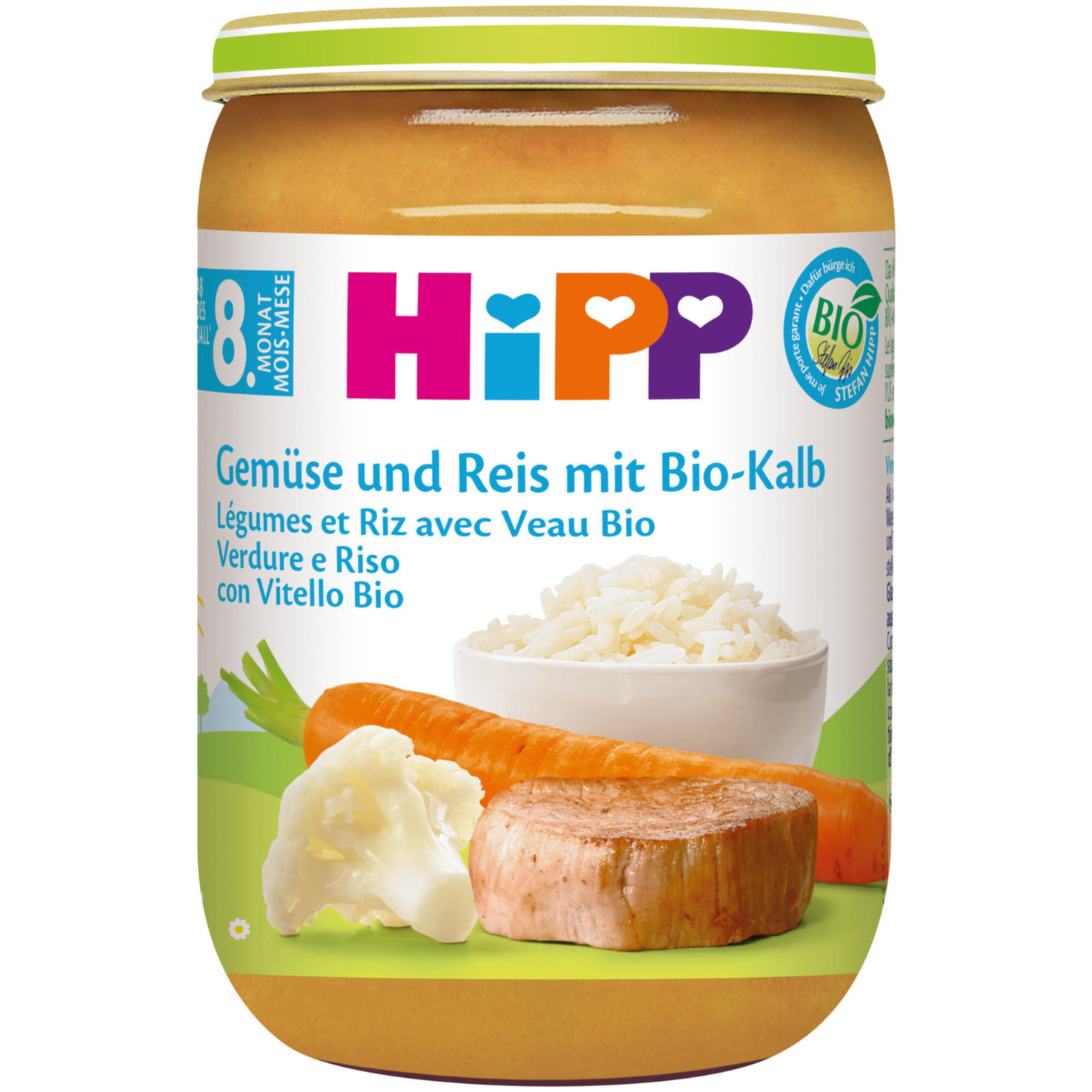 Hipp Bio Brei Gemüse, Reis & Kalbfleisch 8+ Monate