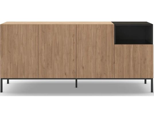 CONCEPT1 - Bahut Cailin 4P1N chene noir 180 x 40 x h80cm
