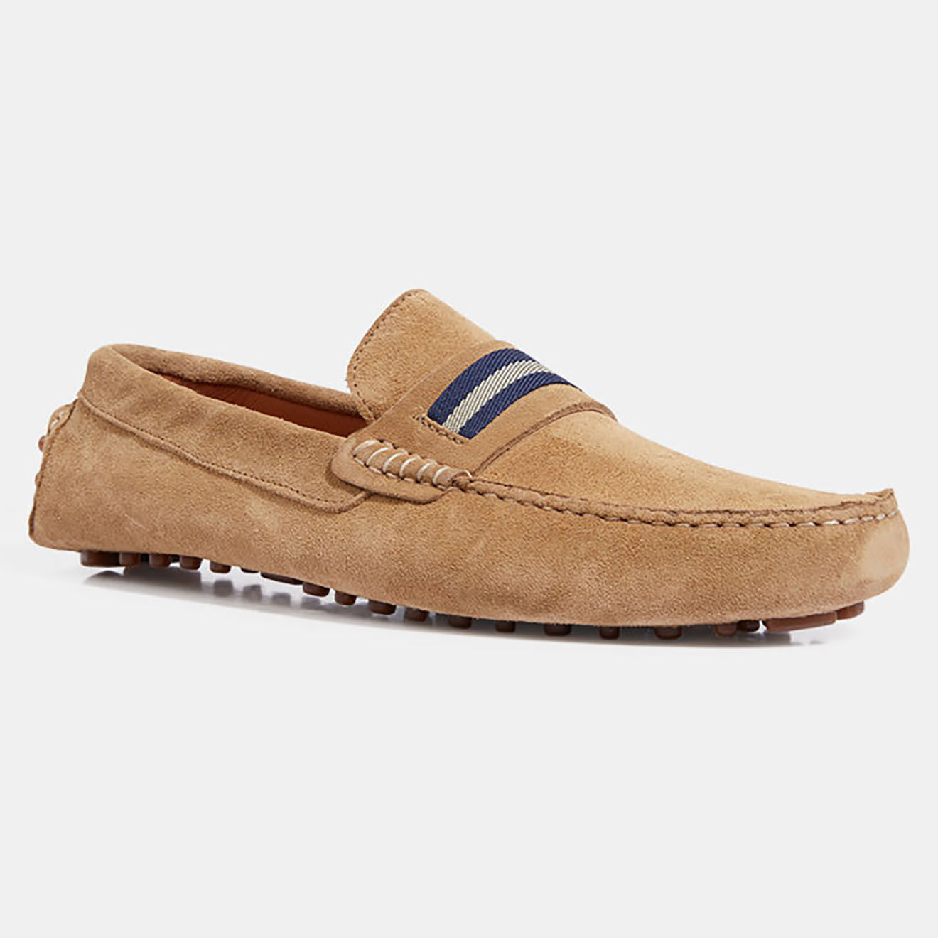 Comptoir GL Mocassins en Velours de Cuir Ferdie beiges
