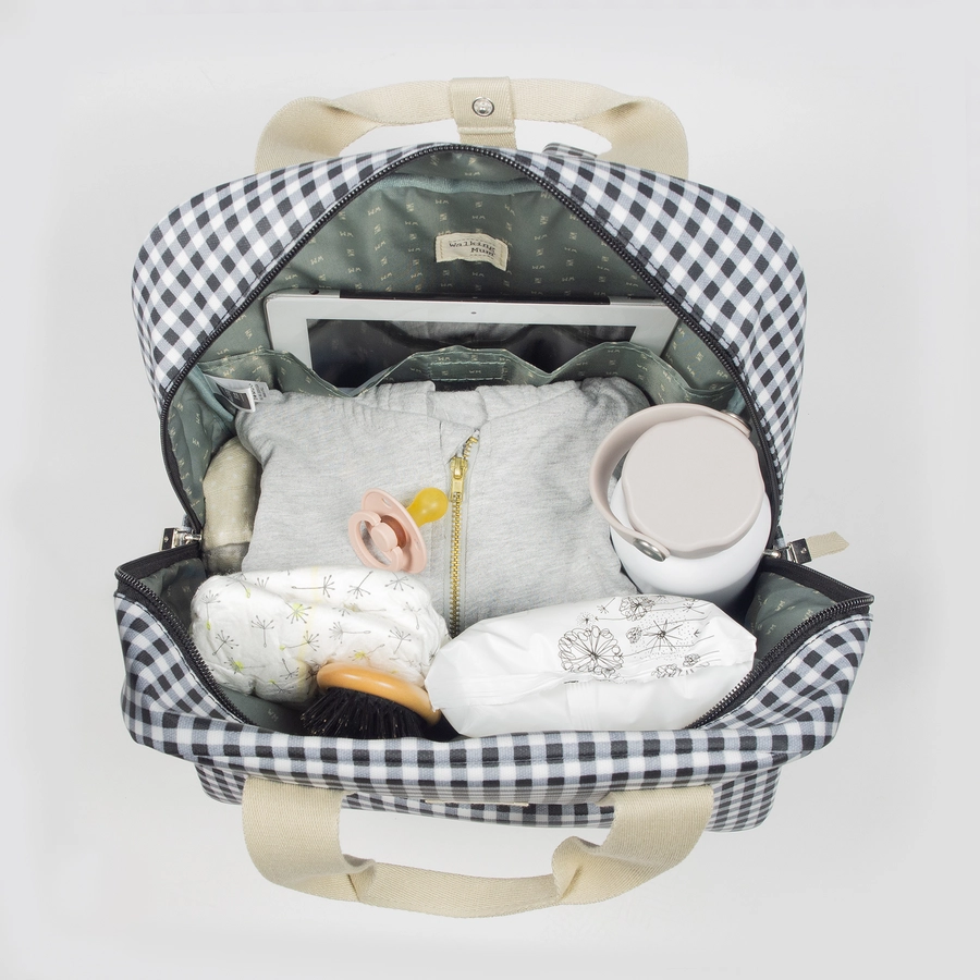 Walking Mum Wickelrucksack I Love Vichy Schwarz
