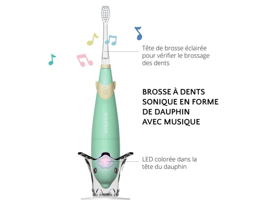 AILORIA - Bubble brush brosse à dents électrique pour enfants à techno...