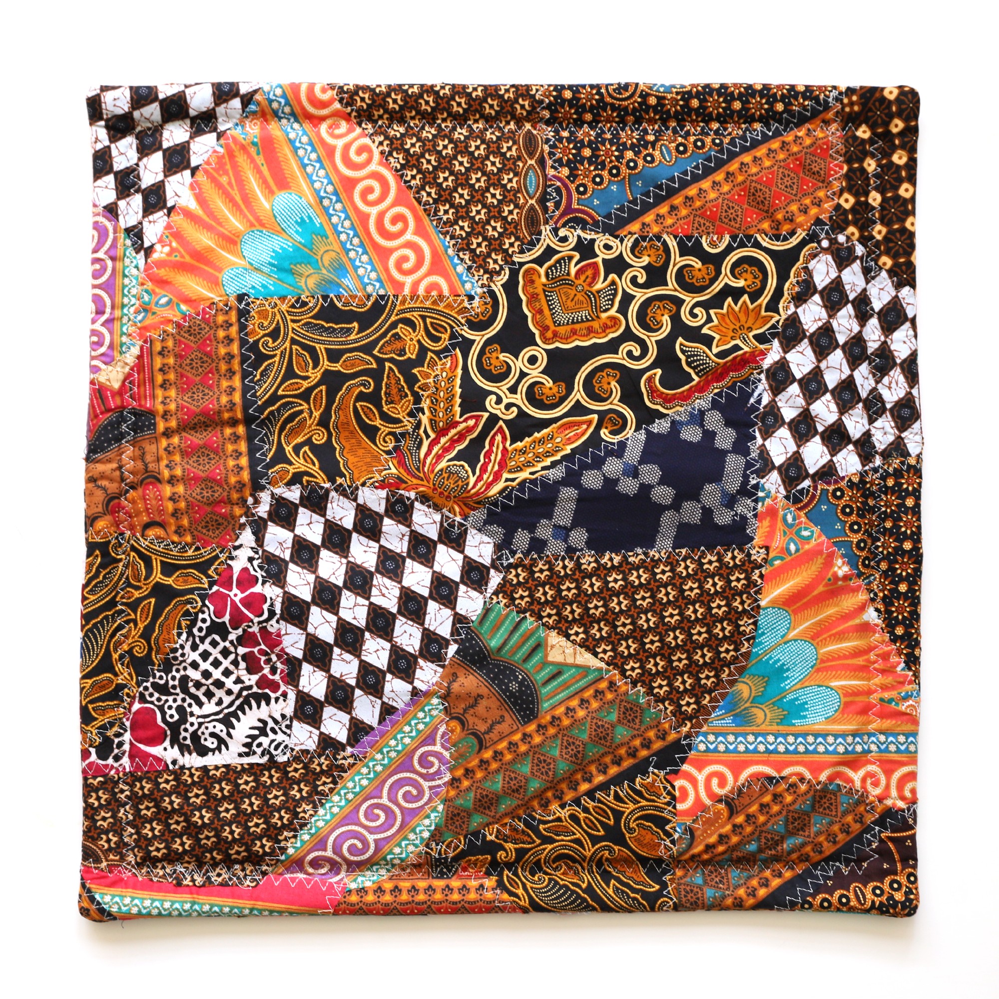 Patchwork Kissenhülle, multicolor, T 45 cm, B 45 cm von fischer's lagerhaus