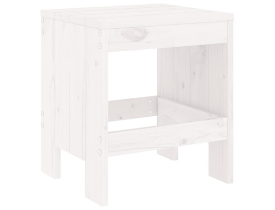 VIDAXL - Tabourets de jardin 2 pcs blanc 40x36x45 cm bois massif de p...