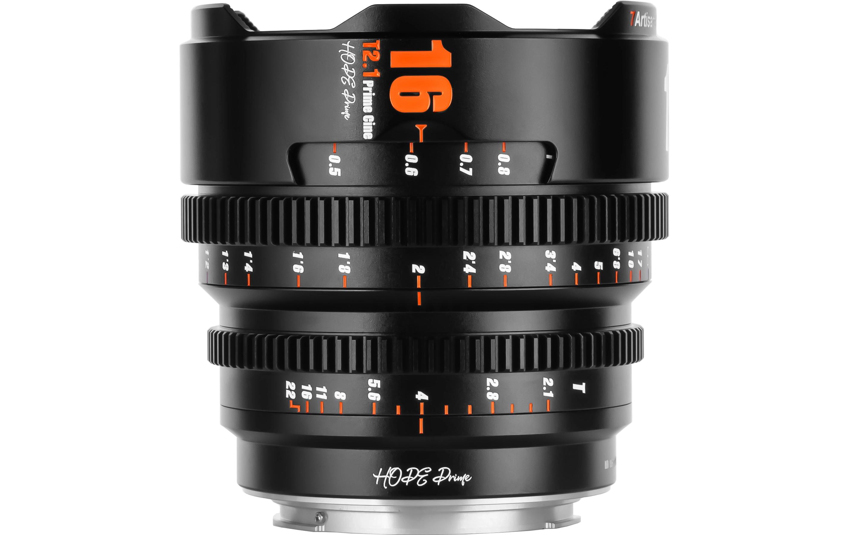 Festbrennweite 16mm T/2.1 – Sony E-Mount<br>Kompaktes, leichtes Objektiv für Kameras mit Super35-Sensoren