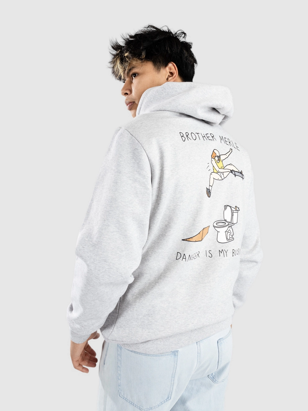Brother Merle Benicaca Hoodie heather grey