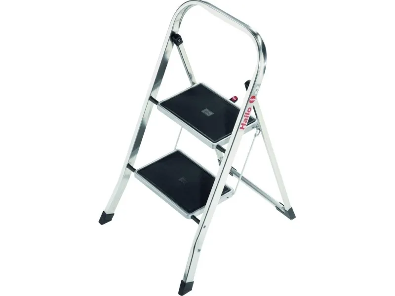 Hailo K30 - Trinstol - 2 trin - arbejdshøjde: 2.25 m - aluminium - aluminium med sorte trin
