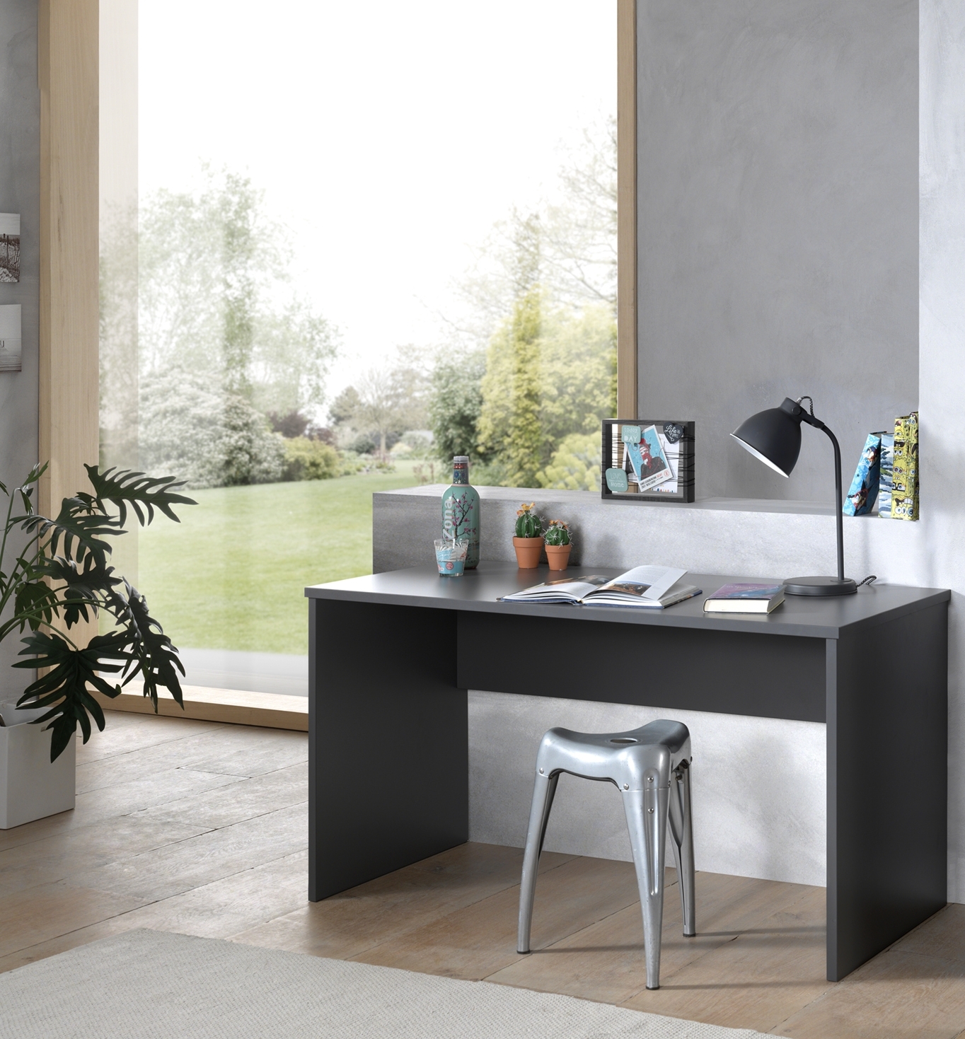 Schreibtisch LONDON - anthrazit - 140x65 cm