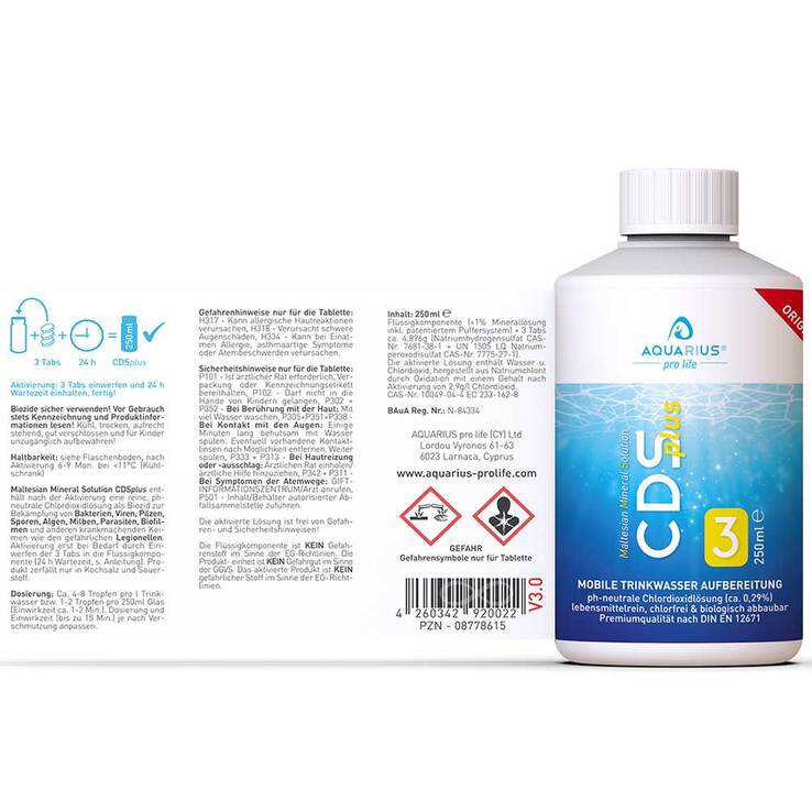 Aquarius pro life M.M.S. No. 3 CDS plus Kombipackung, 250 ml