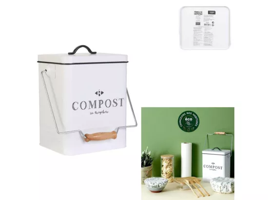 Poubelle De Compostage En Metal 5l M6