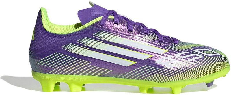 adidas F50 LEAGUE - Voetbalschoenen - Purple Rush / Cloud White / Lucid Lemon - Voor Kinderen