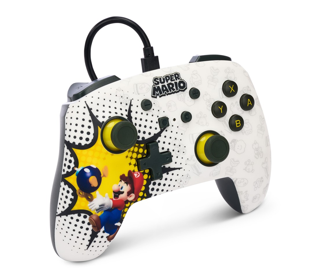 PowerA Enhanced Wired Controller for Nintendo Switch - Bob-omb Blast