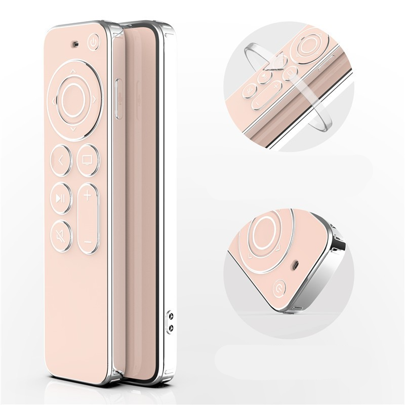 Apple TV 4K (3. Gen.) Fernbedienung Gummi Case Hülle - Transparent / Silber