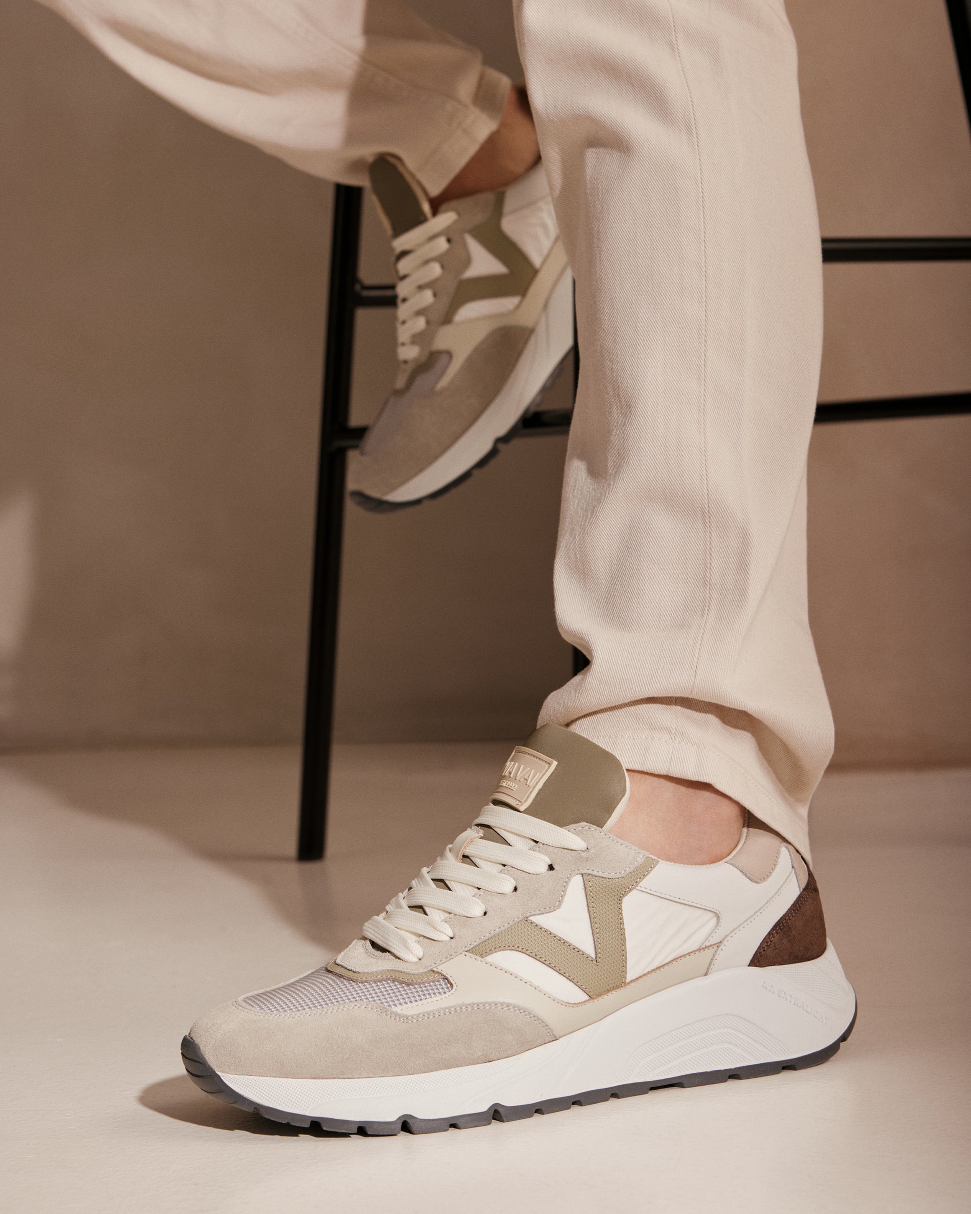 VIA VAI beige heren sneakers Owen Cody