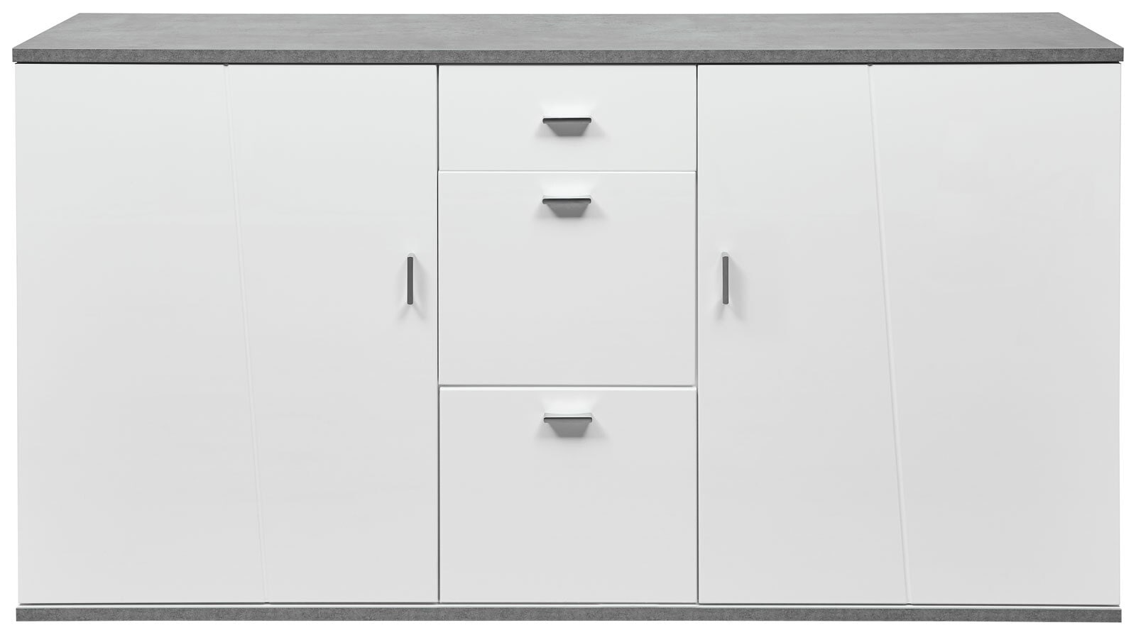 Sideboard MARIE 170 cm Holznachbildung weiß/grau