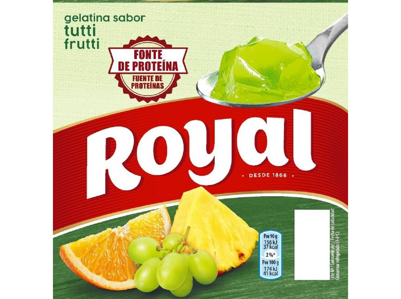 GELATINA ROYAL TUTTI FRUTTI 4X90 G