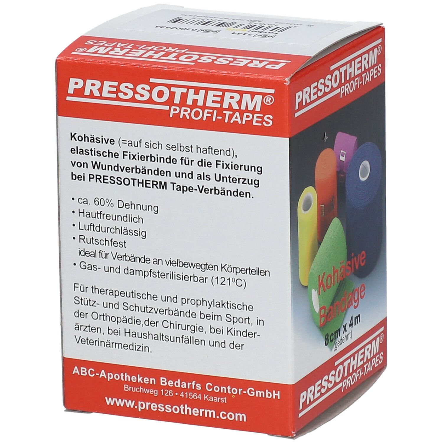 Pressotherm® Kohäsive Bandagen 8 cm x 4 m gelb