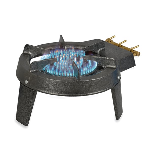 Set réchaud à gaz 3 robinets avec flexible et détendeur propane