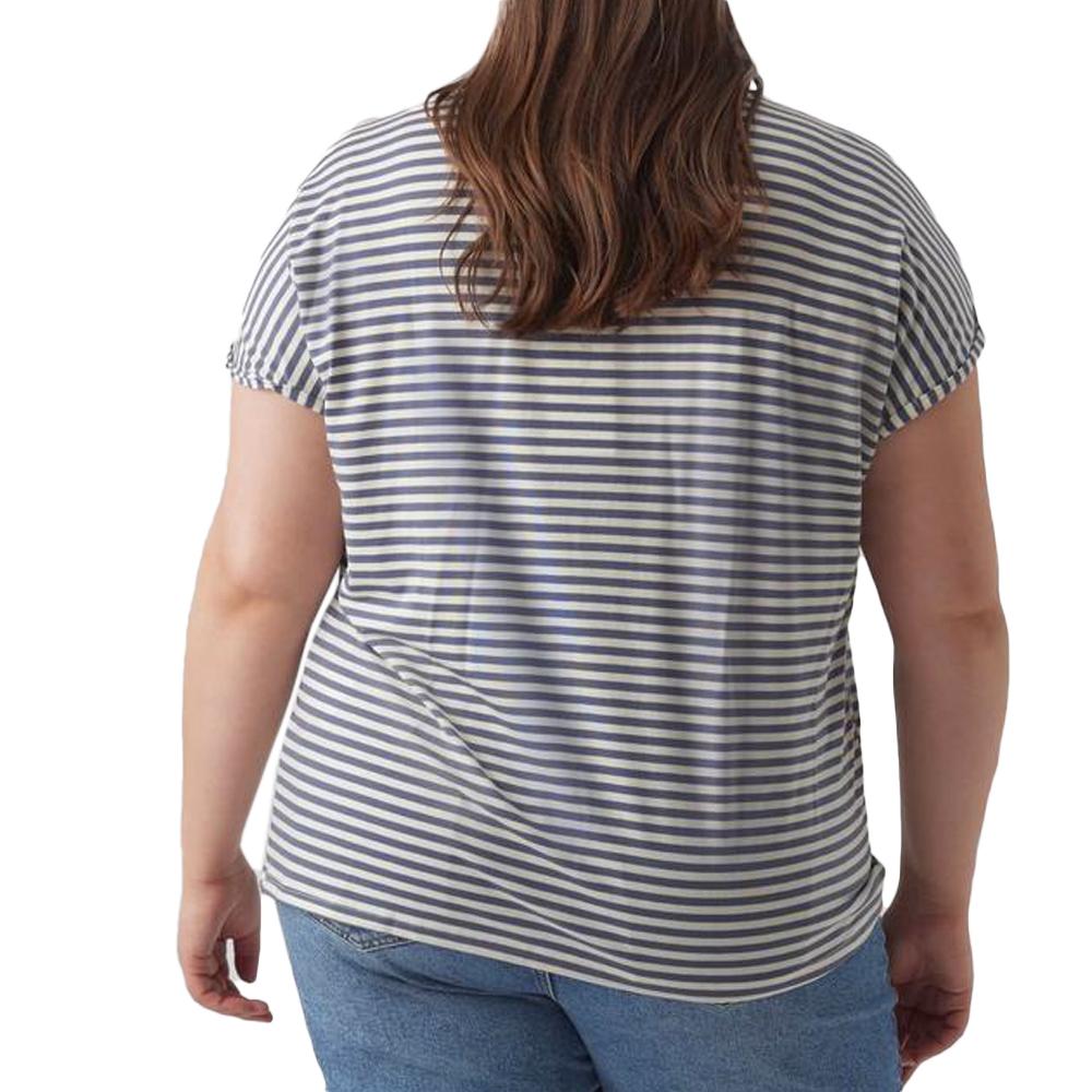 Vero Moda T-shirt Bleu à rayures Femme Vero Moda Aya Curve