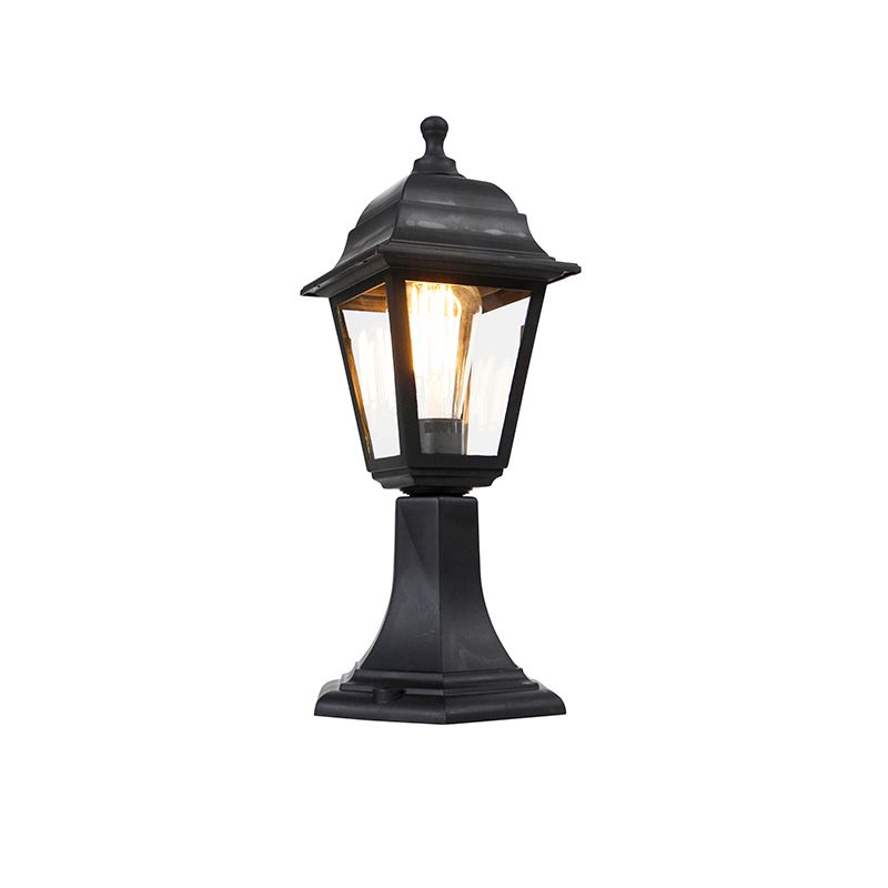 Klassiek buiten paaltje zwart 44 cm IP44 - Capital