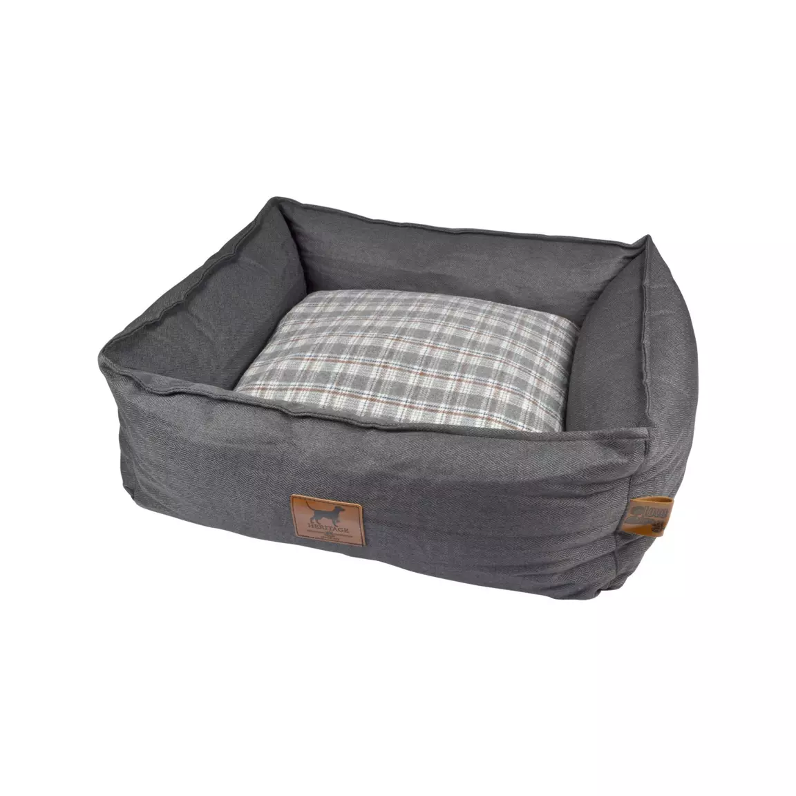 Panier rectangle pour chat et chien Héritage L55 cm Gris