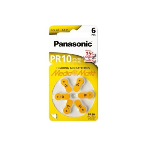 Panasonic Disco 6 Pilhas Auditivas - Pr10L/6Lb