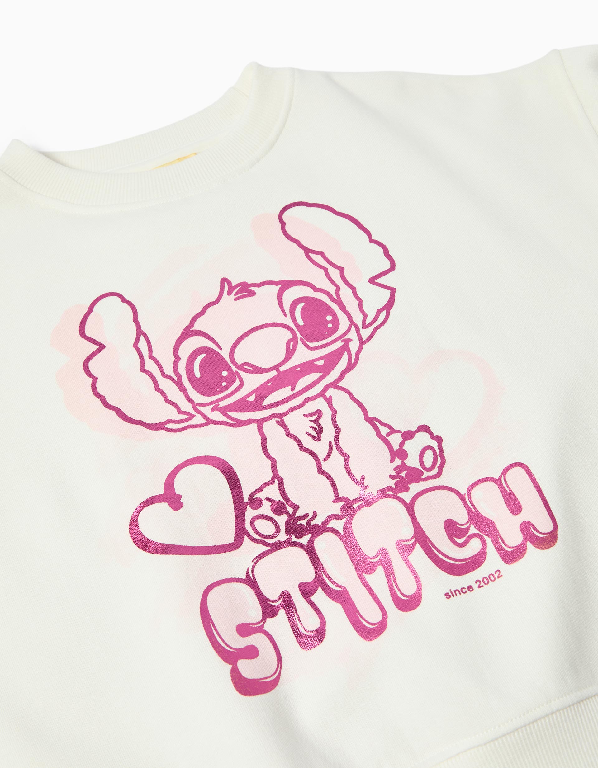 Sweatshirt de Felpa 'Stitch' ©Disney, Menina, Branco