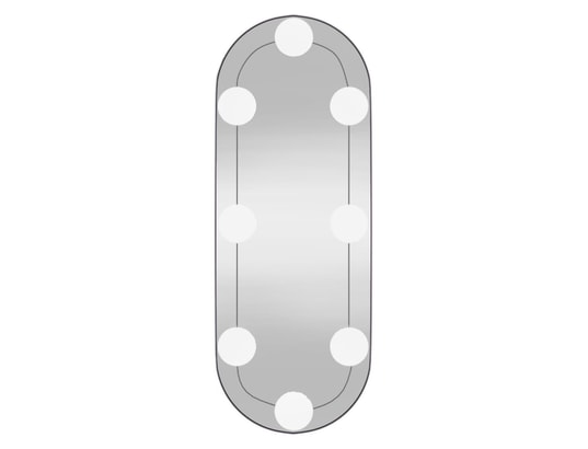 VIDAXL - Miroir mural avec lumières led 15x40 cm verre ovale