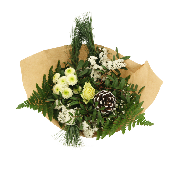 Bouquet de fleurs ‘’Prix malin’’ blanc