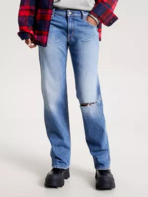 Calça jeans reta de cintura baixa Sophie