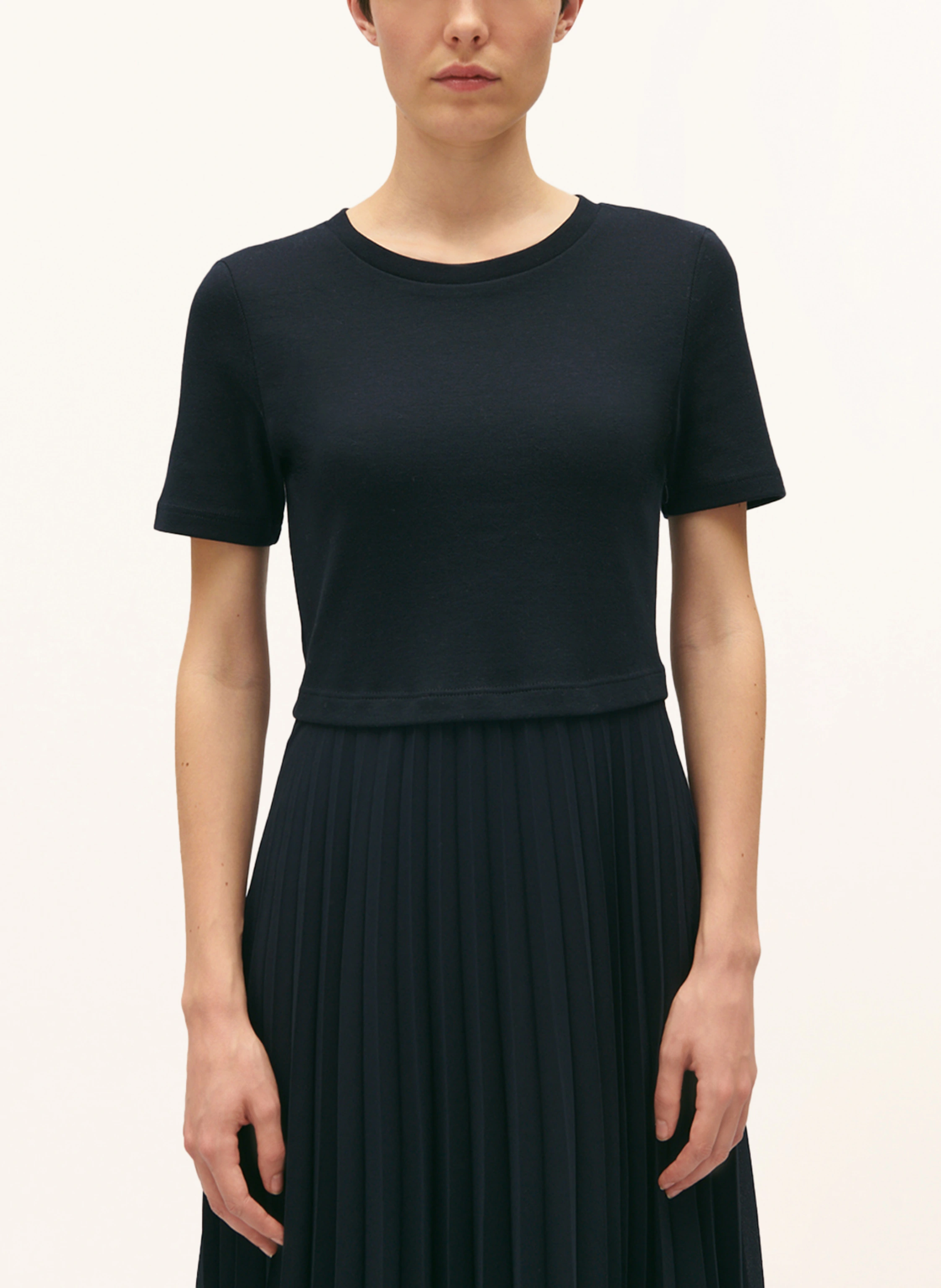 CLAUDIE PIERLOT Kleid im Materialmix mit Plissees