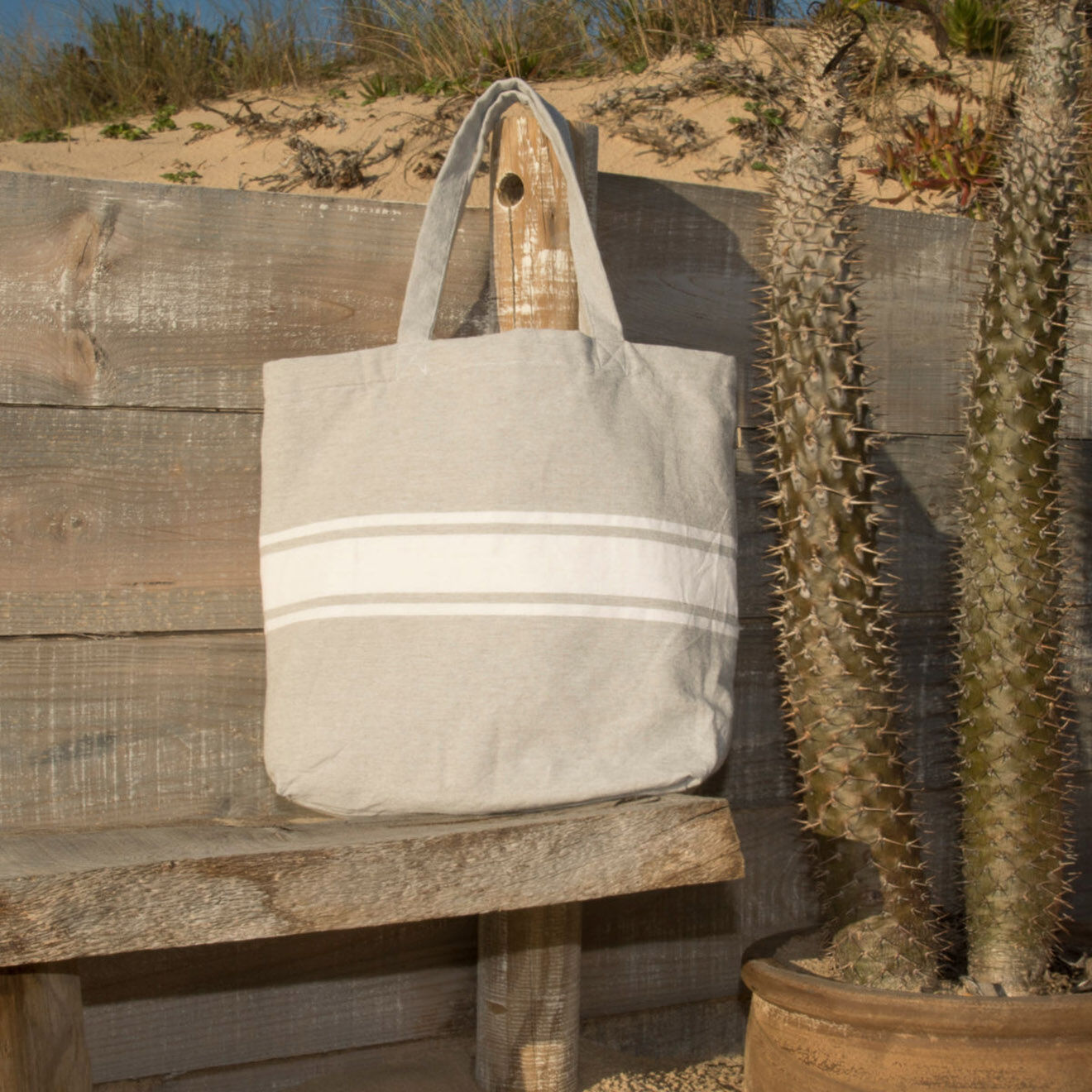 Febronie Sac St Tropez gris -  45x42 cm