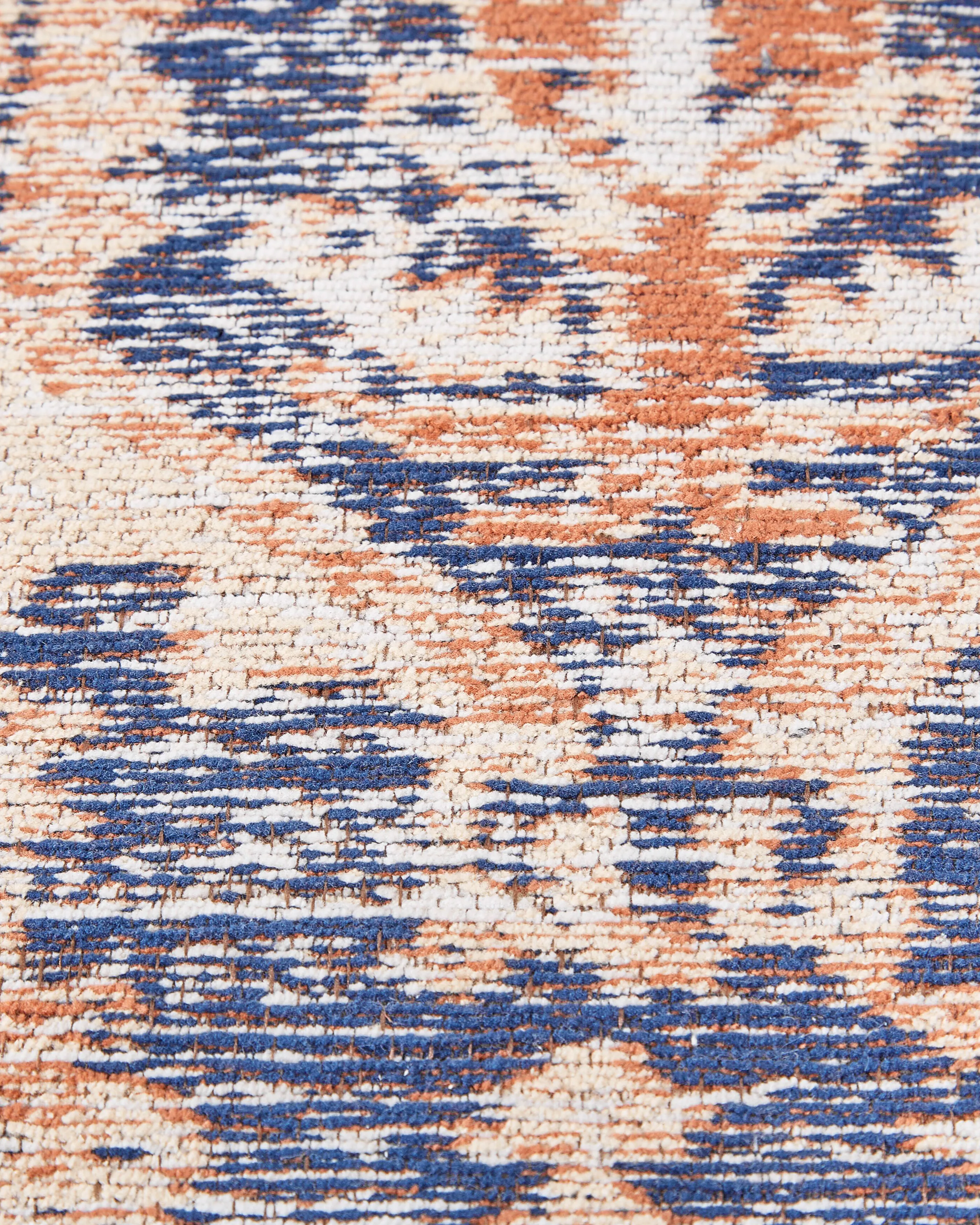Vloerkleed KURIN Blauw 80 x 300 cm Katoen