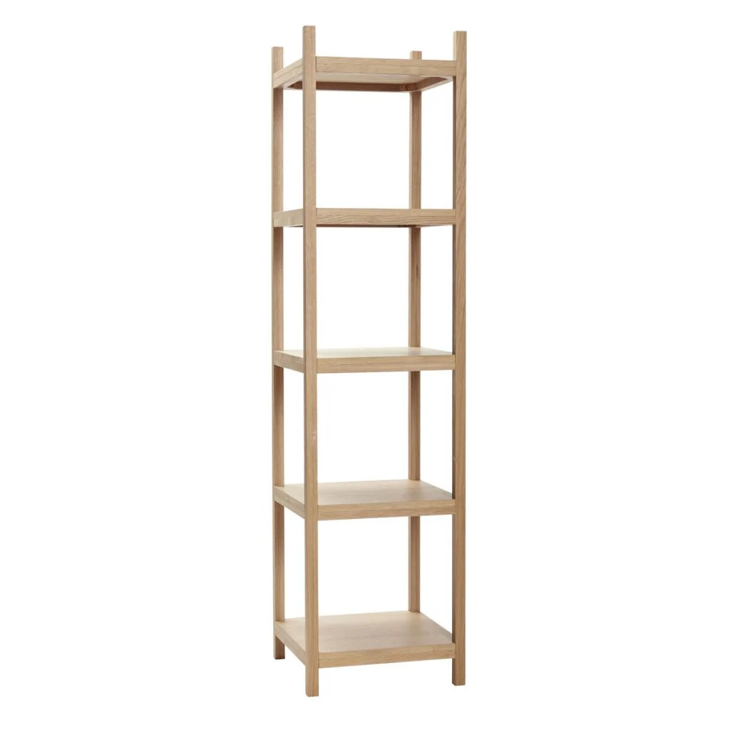 Hübsch  Reol m/5 hylder egetræ - H:180cm.