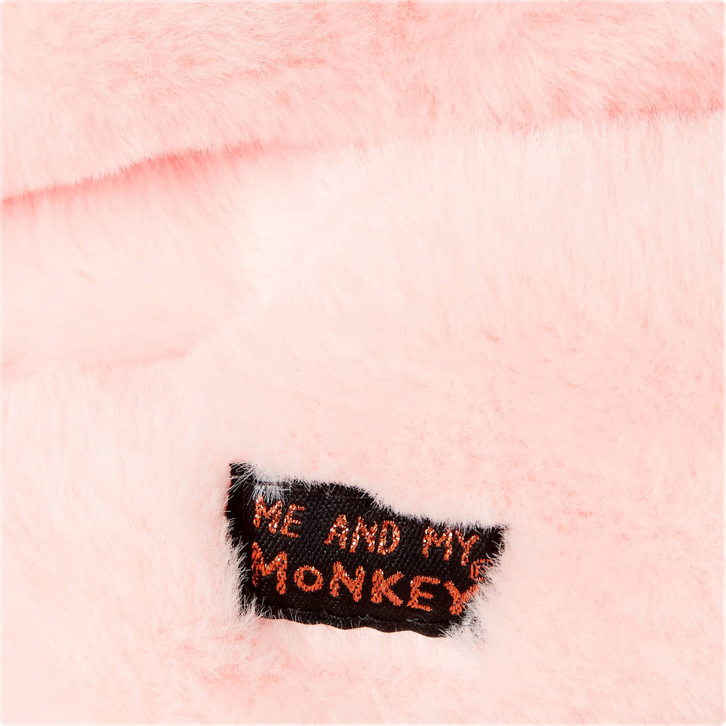 Me & My Monkey hoofdband + colsjaal lichtroze