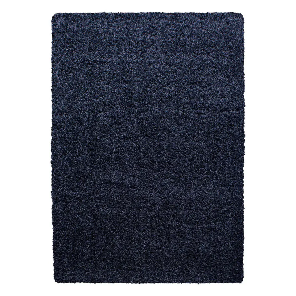 Basic Shaggy vloerkleed Donker Blauw Hoogpolig - 200x290 CM
