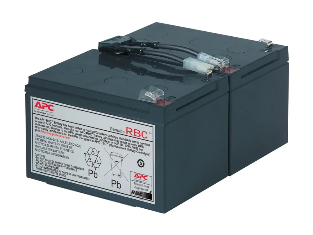 APC Replacement Battery Cartridge #6 - UPS-batteri - 1 x batteri - Blysyre - sort - for P/N: SMC1500IC, SMT1000I-AR, SMT1000IC, SUA1000ICH-45, SUA1000I-IN, SUA1000J3W, SUA1500J3W
