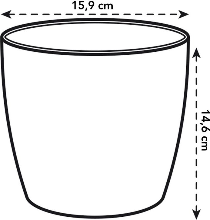 Elho bloempot Brussels diamond wit D 15,8 H 14,5 cm