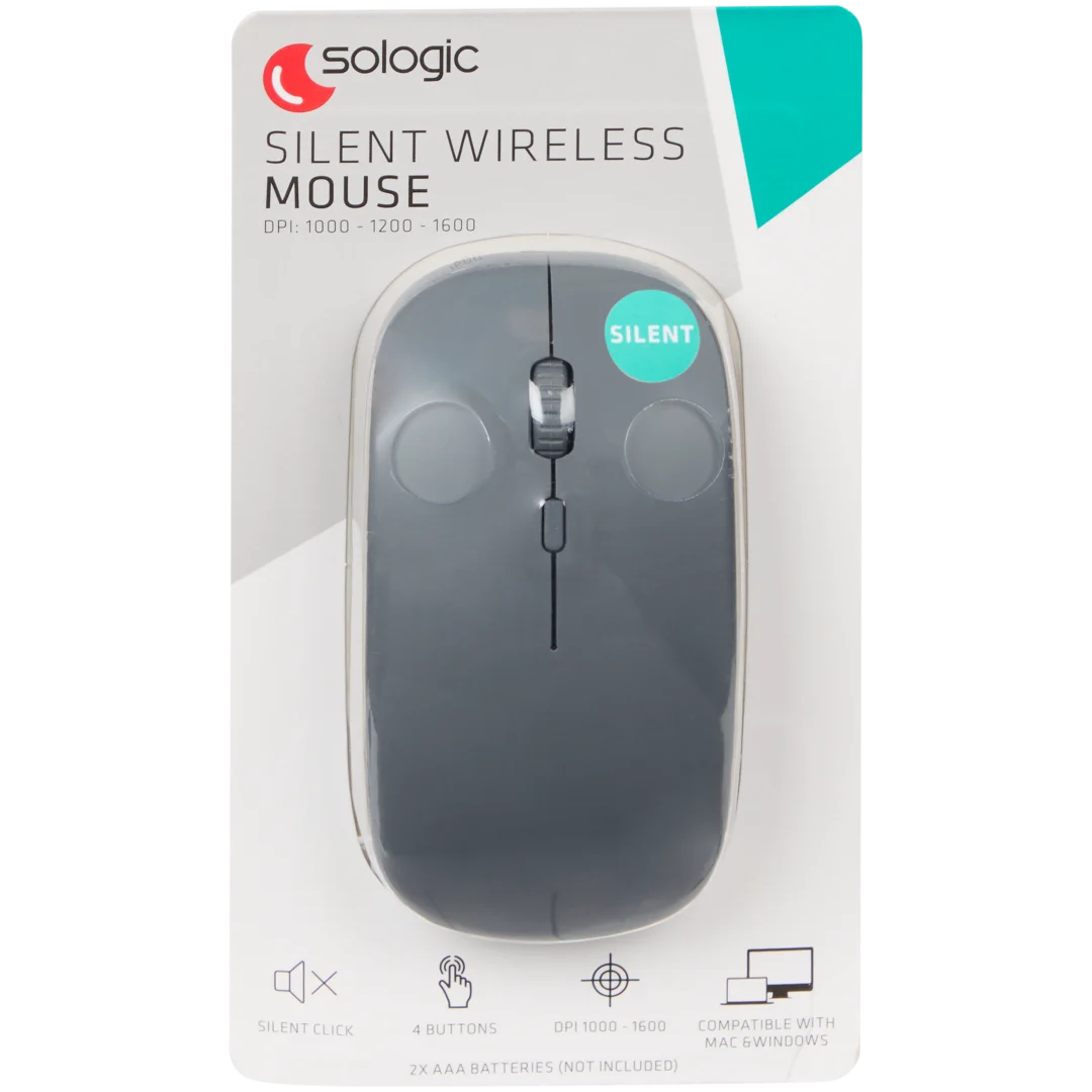 Sologic stille draadloze muis 2,4 GHz | diverse kleuren