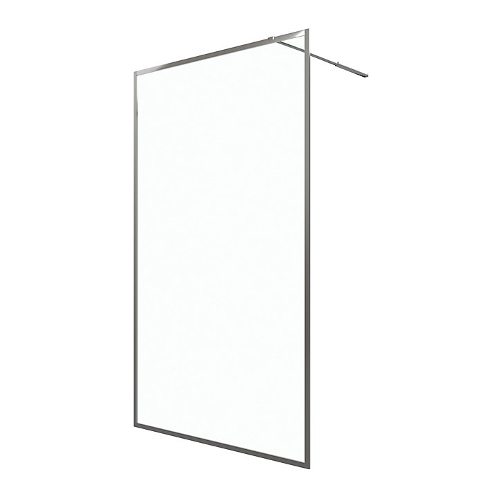 Paroi de douche à l'italienne H.200 x l.120 cm, ép. 6 mm, profilé chrome, Galedo Edge