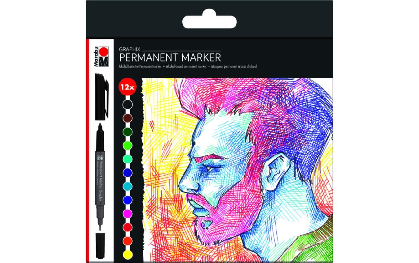 Permanent-Marker Graphix Significant 12 StückPermanentmarker-Set