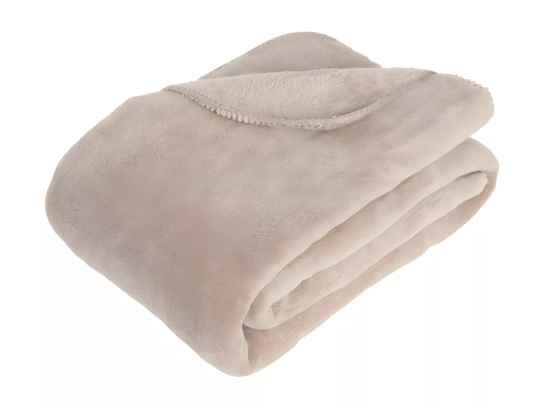 Plaid Microfibre Beige lin 180 x 230 cm