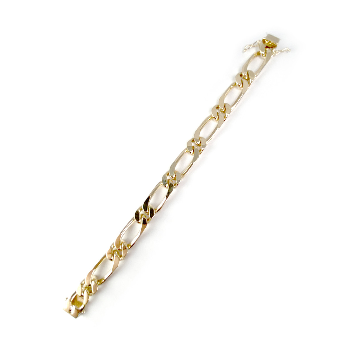 Bracelet d'occasion or 750 jaune maille cheval alternée 19,5 cm