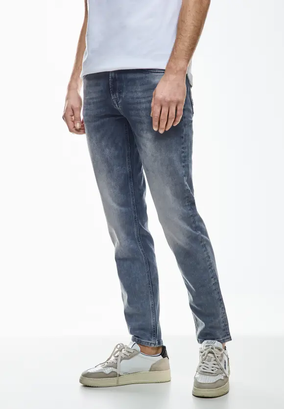Superslimfit Jeans - dark blue random wash