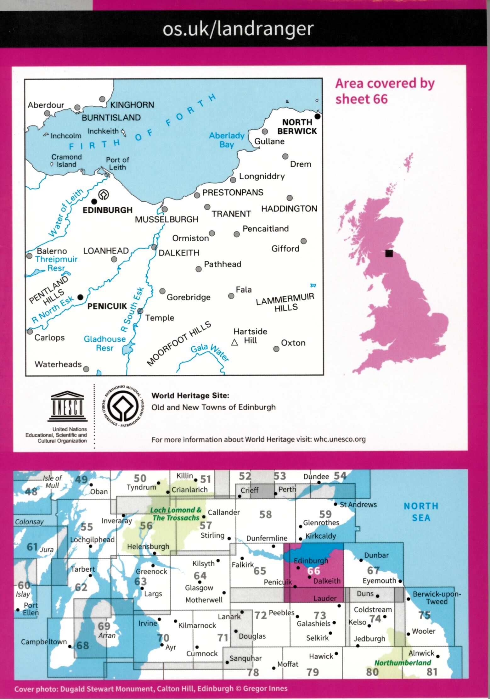 ORDNANCE SURVEY - 66 GB EDINBURGH 1 50 000