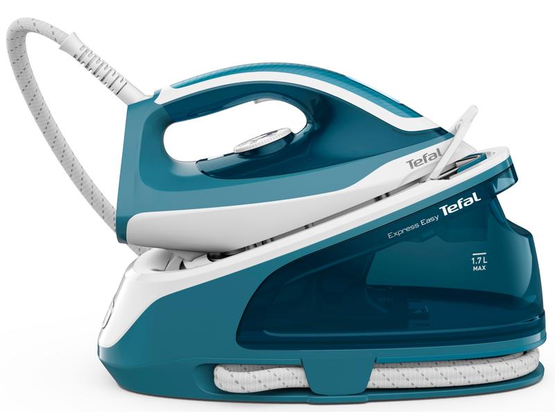 Tefal Express Easy SV6131CH Türkis/Weiss Leistungsstarke und kompakte Dampfbügelstation