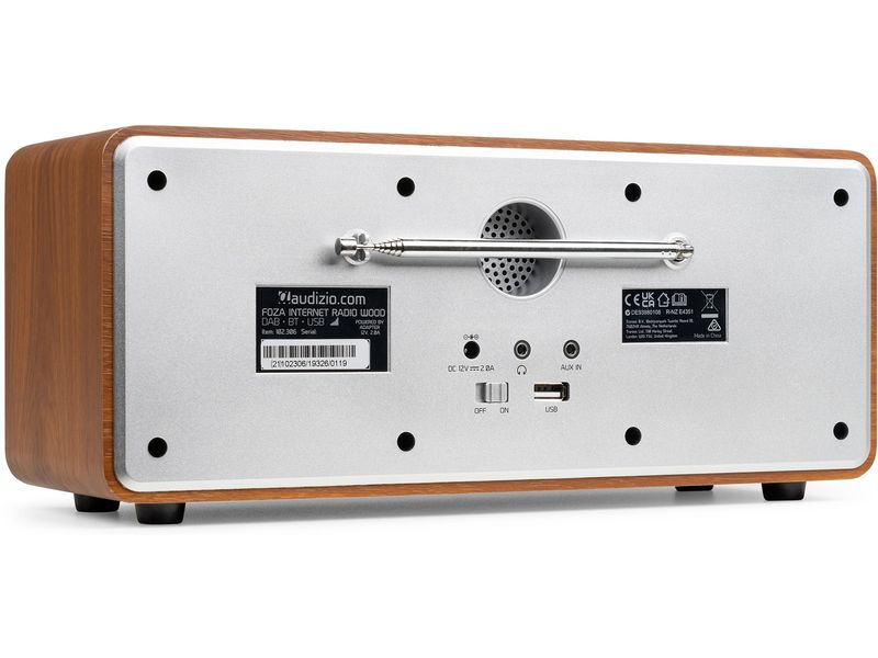 Audizio DAB  Radio Foza Braun/Silber All-in-One-WLAN-Internetradio mit DAB  und UKW