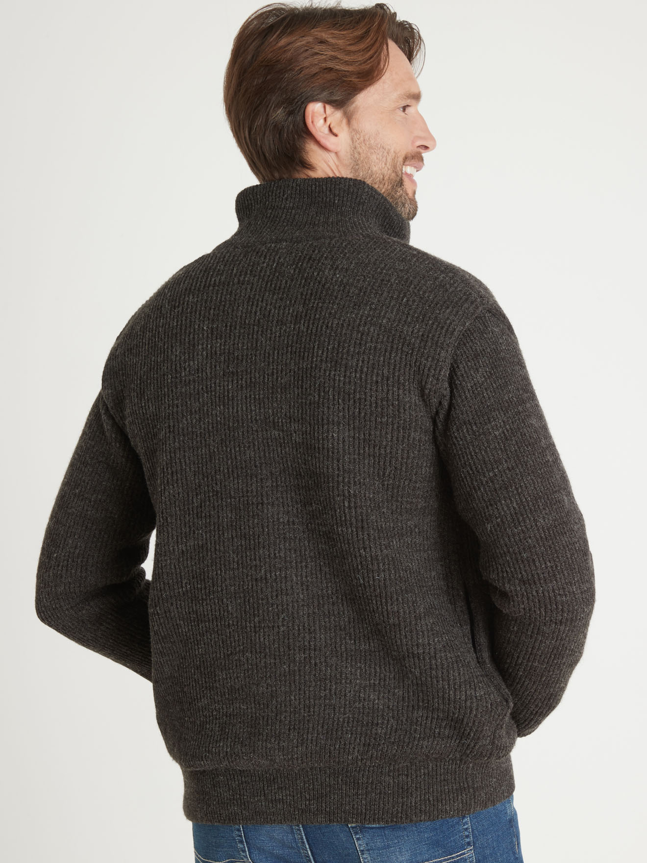 Blouson zippé 30% laine intérieur chaud