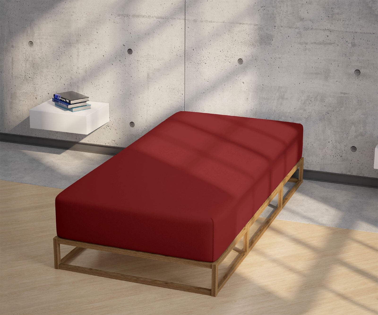 Jersey-Boxspring-Spannbetttuch 180 x 200 cm bordeaux